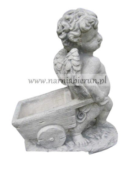 Figurka betonowa ANIOŁaniołek z taczką doniczka donica 35 cm Figurka betonowa ANIOŁaniołek z taczką doniczka donica 35 cm