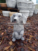Figurka betonowa Jamnik siedzący 27 cm