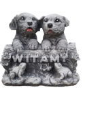 Figurka betonowa PIES PIESKI WITAMY ŻABA 26 cm