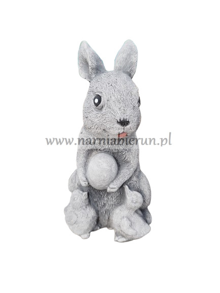 Figurka betonowa zając ZAJĄCZEK z jajeczkiem 16 cm