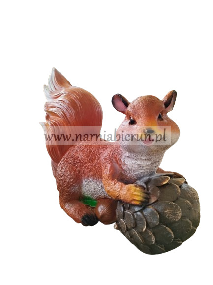 Figurka z żywicy Wiewiórka Wiewiór z szyszką 50 cm Figurka z żywicy Wiewiórka Wiewiór z szyszką 50 cm