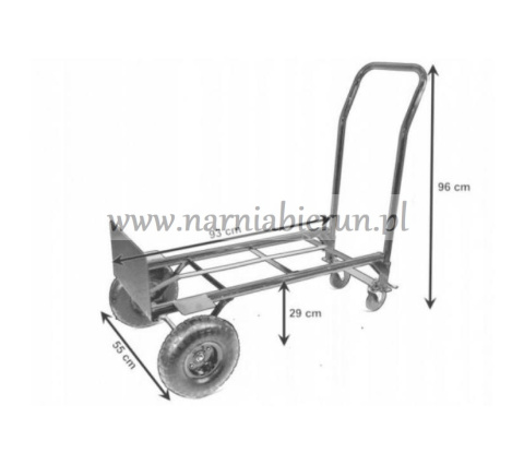 Gardenline Uniwersalny Wózek Transportowy 2w1 Czerwony Gardenline Uniwersalny Wózek Transportowy 2w1 Czerwony