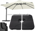 PODSTAWA DO PARASOLA PLASTIKOWA 50 x 50 x 7.5 CM 4 ELEMENTOWA CZARNA
