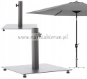 PODSTAWA POD PARASOL 40 x 40 CM METALOWA SZARA