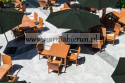 Parasol ogrodowy skośny zielony 300 cm + pokrowiec