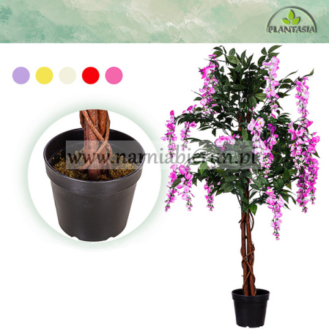 SZTUCZNE DRZEWO GLICYNIA RÓŻOWA 120 CM WISTERIA RÓŻ DRZEWKO KWIATY OZDOBNE SZTUCZNE DRZEWO GLICYNIA RÓŻOWA 120 CM WISTERIA RÓŻ DRZEWKO KWIATY OZDOBNE
