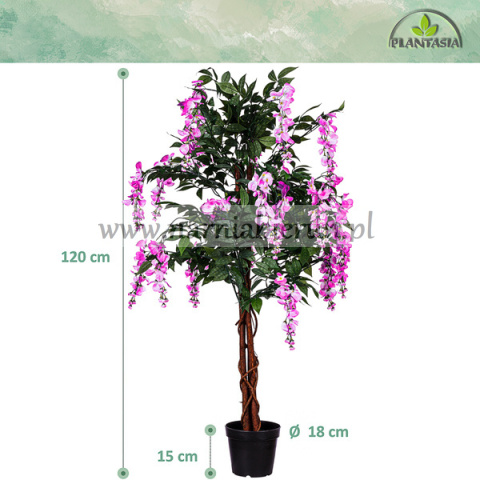 SZTUCZNE DRZEWO GLICYNIA RÓŻOWA 120 CM WISTERIA RÓŻ DRZEWKO KWIATY OZDOBNE SZTUCZNE DRZEWO GLICYNIA RÓŻOWA 120 CM WISTERIA RÓŻ DRZEWKO KWIATY OZDOBNE