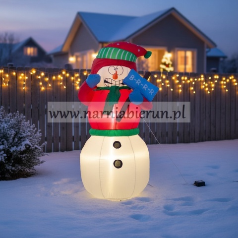 BAŁWANEK DMUCHANY Z PODŚWIETLENIEM i WIBRACJĄ LED BAŁWAN 180 CM