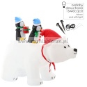 DMUCHANY NIEDŹWIEDŹ POLARNY Z PINGWINKAMI LED 200 CM *0431