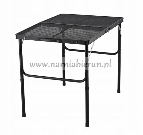 Stół turystyczny składany czarny 90 x 60 x 40/70cm Stół turystyczny składany czarny 90 x 60 x 40/70cm