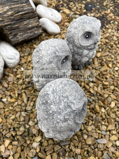 Figurka betonowa PAKIET TIKTOK 3x SOWA SOWY 17 cm Figurka betonowa PAKIET TIKTOK 3x SOWA SOWY 17 cm
