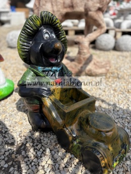 Figurka ogrodowa Kret Krecik Ogronik z kosiarką 50 cm