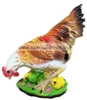 Figurka ogrodowa z żywicy KURA Z KURCZAKAMI 27 cm