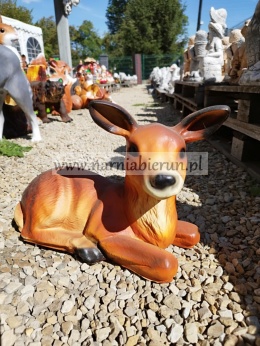 Figurka ogrodowa z żywicy Sarna Sarenka leżaca mała 40 cm