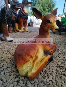 Figurka ogrodowa z żywicy Sarna Sarenka leżaca mała 42 cm