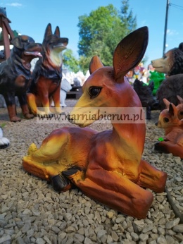 Figurka ogrodowa z żywicy Sarna Sarenka leżaca mała 42 cm