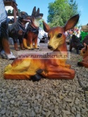 Figurka ogrodowa z żywicy Sarna Sarenka leżaca mała 42 cm