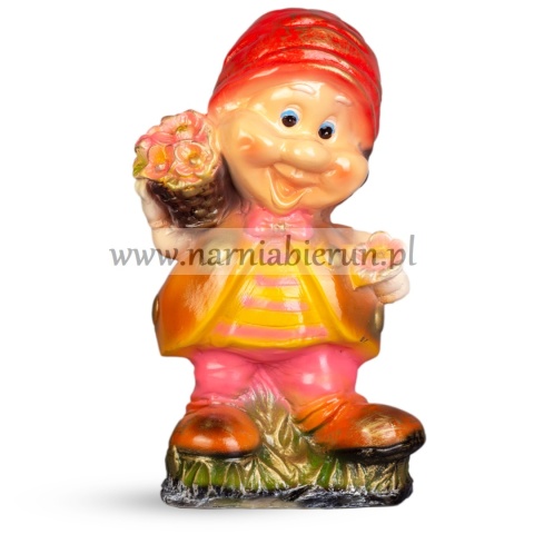 Figurka z ceramiki Krasnoludek krasnal skrzat Leśny żuk 41 cm