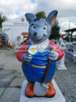 Figurka z ceramiki Mysz w spodniach Myszka z łopatą 40 cm