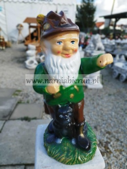 Figurka z ceramiki Krasnal skrzat krasnoludek leśnik leśniczy 41 cm