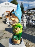 Figurka z ceramiki Krasnal skrzat krasnoludek Elf zielony 50 cm Figurka z ceramiki Krasnal skrzat krasnoludek Elf zielony 50 cm