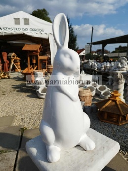 Figurka z ceramiki biały królik króliczek zając zajączek 38 cm