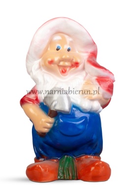 Figurka z ceramiki Krasnal z muchomorem