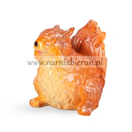 Figurka z ceramiki Wiewiórka wiewióreczka z zasłoniętymi oczami 24 cm