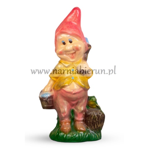 Figurka z ceramiki Krasnal malarz skrzat krasnoludek 53 cm Figurka z ceramiki Krasnal malarz skrzat krasnoludek 53 cm