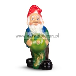Figurka z ceramiki Krasnal z jabłkiem skrzat krasnoludek 40 cm