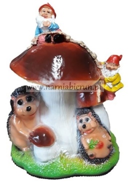 Figurka z żywicy Jeżyki Grzyb Skrzaty Grzybek Krasnale 55cm
