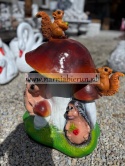 Figurka z żywicy Jeżyki Grzybek Wiewiórki 55cm