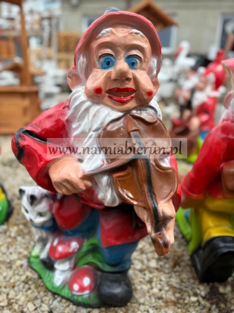 Figurka z żywicy Krasnal skrzypek 80 cm Figurka z żywicy Krasnal skrzypek 80 cm