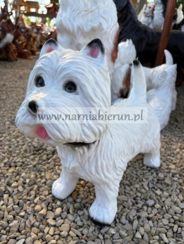 Figurka z żywicy Pies West stojący 52 cm
