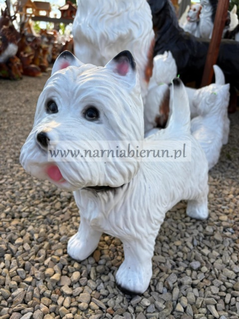 Figurka z żywicy Pies West stojący 52 cm Figurka z żywicy Pies West stojący 52 cm