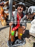 Figurka z żywicy Żebrak Stary Dziad 92 cm