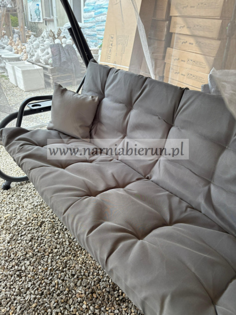 HUŚTAWKA OGRODOWA Z MOSKITIERĄ 220 x 130 x 175 CM SZARA Z FUNKCJĄ LEŻANKI HUŚTAWKA OGRODOWA Z MOSKITIERĄ 220 x 130 x 175 CM SZARA Z FUNKCJĄ LEŻANKI