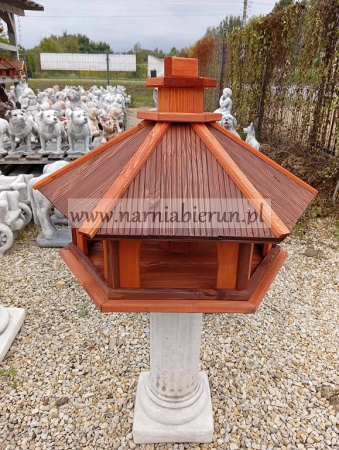 Karmnik dla ptaków z wsypem XXL brązowy