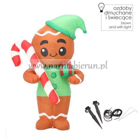 PIERNIK DMUCHANY Z PODŚWIETLENIEM LED 180 CM