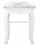 Taboret retro biały vintage do toaletki