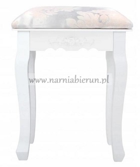 Taboret retro biały vintage do toaletki Taboret retro biały vintage do toaletki
