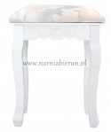 Taboret retro biały vintage do toaletki