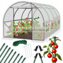 Tunel ogrodowy foliowy 6x3x2 foliak biały 600X300X200cm Ocynk