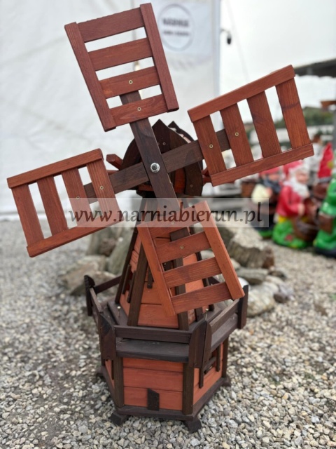 Wiatrak ogrodowy wiatraki drewniane Wysokość 110cm Wiatrak ogrodowy wiatraki drewniane Wysokość 110cm