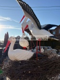 Gniazdo GIGANT z bocianami bocian bocianie 80 cm