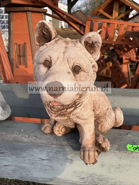 Figurka betonowa PIES PIESEK szczeniak Owczarek 18 cm.