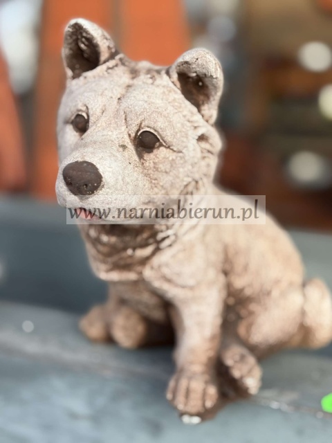 Figurka betonowa PIES PIESEK szczeniak Owczarek 18 cm.