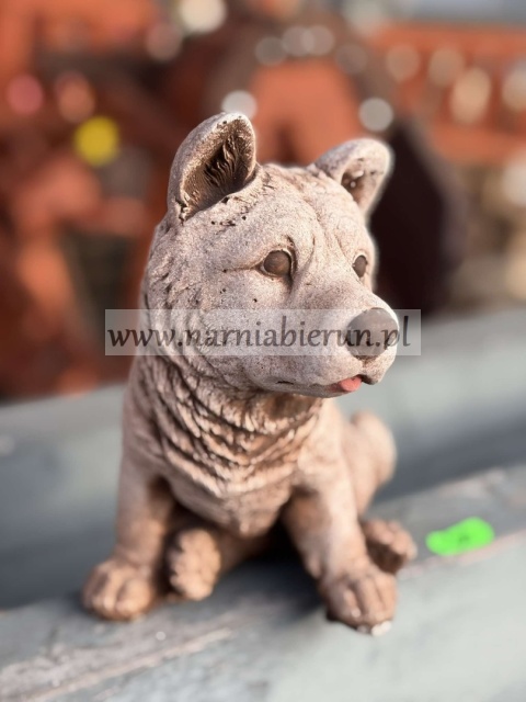 Figurka betonowa PIES PIESEK szczeniak Owczarek 18 cm.