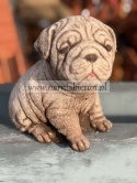 Figurka betonowa PIES PIESEK szczeniak MOPS 16 cm.