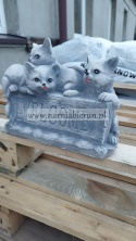 Figurka betonowa KOT KOTKI WITAMY WELCOME 25 cm.